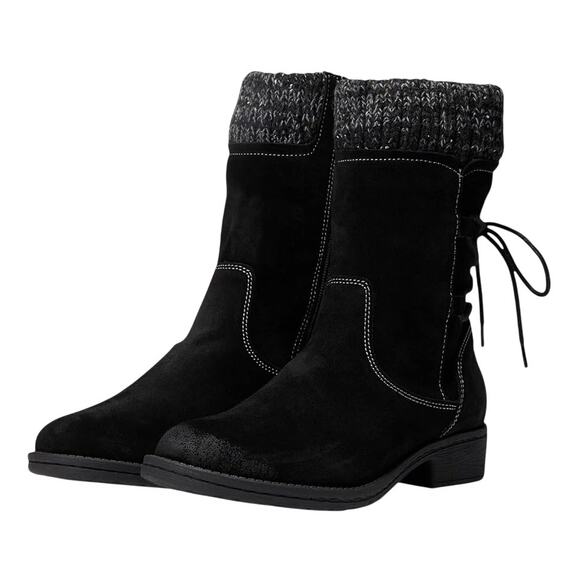 Comfortiva Shoes - Comfortiva Womens Salem Casual Boots US 7 WIDE EU 38 Black Suede Waterproof NIB